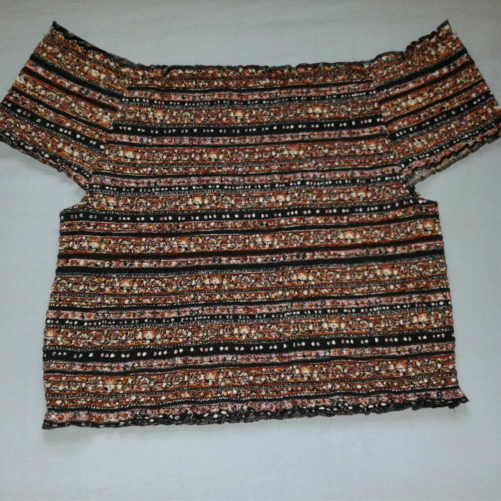 women stretch crop top size xl